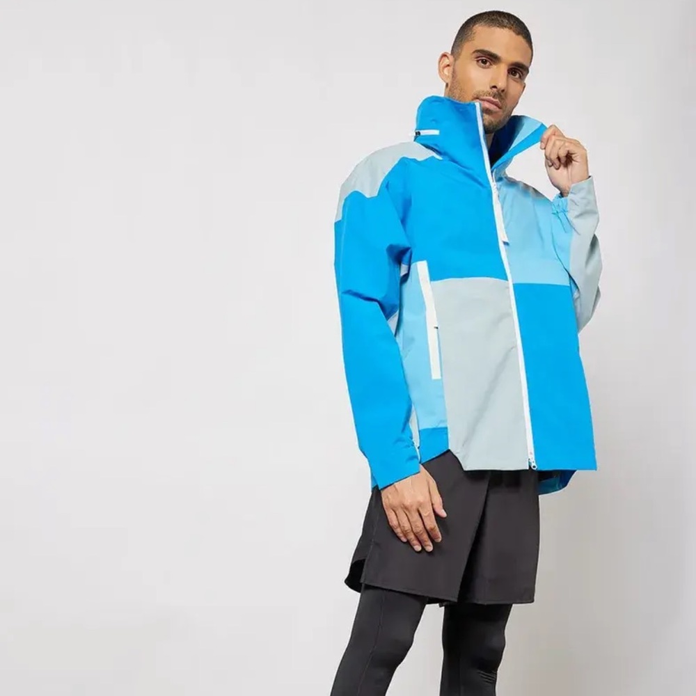 Adidas Terrex CT My Shelter Rain Ready Color Block Mens Jacket Blue Sz M H65694
